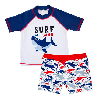 Children's swimsuit split 2024 summer new shark large and medium-sized children's hot spring swimsuit boy baby swimsuit wholesale