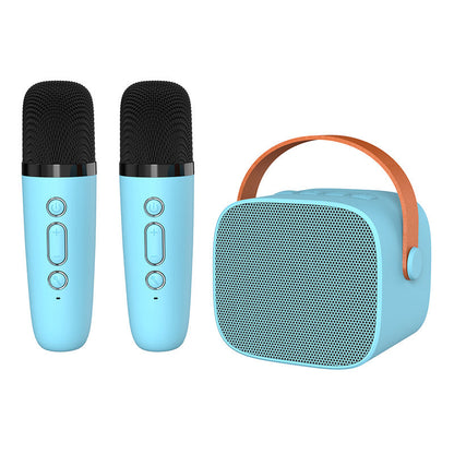 P2 dual-microphone wireless Bluetooth speaker with microphone karaoke integrated audio home portable outdoor singing wholesale