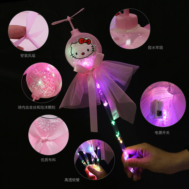 ការលក់ដោយផ្ទាល់ពីរោងចក្រ glitter light stick starry sky ball តូបក្មេងលេងពន្លឺ ផ្គត់ផ្គង់ផលិតផលរុញដំបងទេពអប្សរ