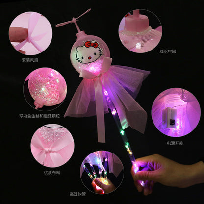 Manufacturers direct sales flash glow stick star ball children's glow toy stall supply fairy stick ground push products