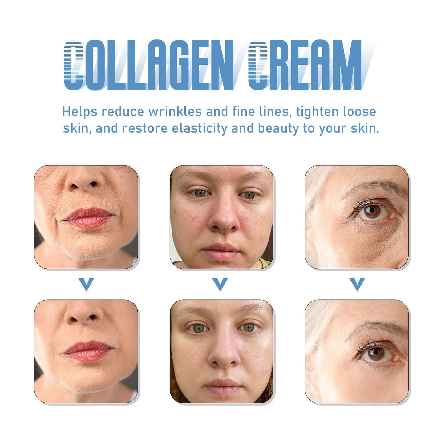 Hoygi Collagen Cream ធ្វើអោយស្បែកភ្លឺ រលោង និងផ្នត់ Nasolabial ធ្វើអោយស្បែកមានសំណើម ផ្តល់សំណើម ប្រឆាំងភាពចាស់ 