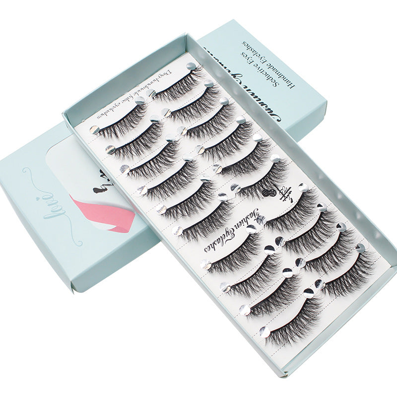 False Eyelash Sticker Fairy រោមភ្នែកបែបធម្មជាតិ 10 គូក្នុងមួយប្រអប់​ ស្រាលស្រួលពាក់