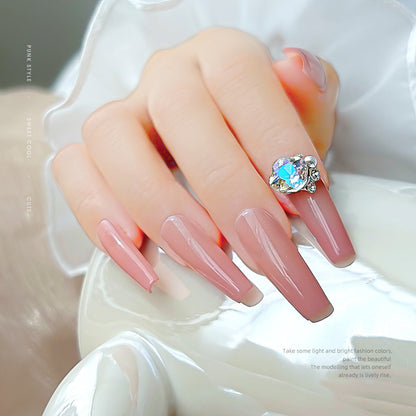 Nail art diamond jewelry wearable nail art pointed bottom crystal pile diamond finished product fat square pearl rhinestone diamond ball nail accessories