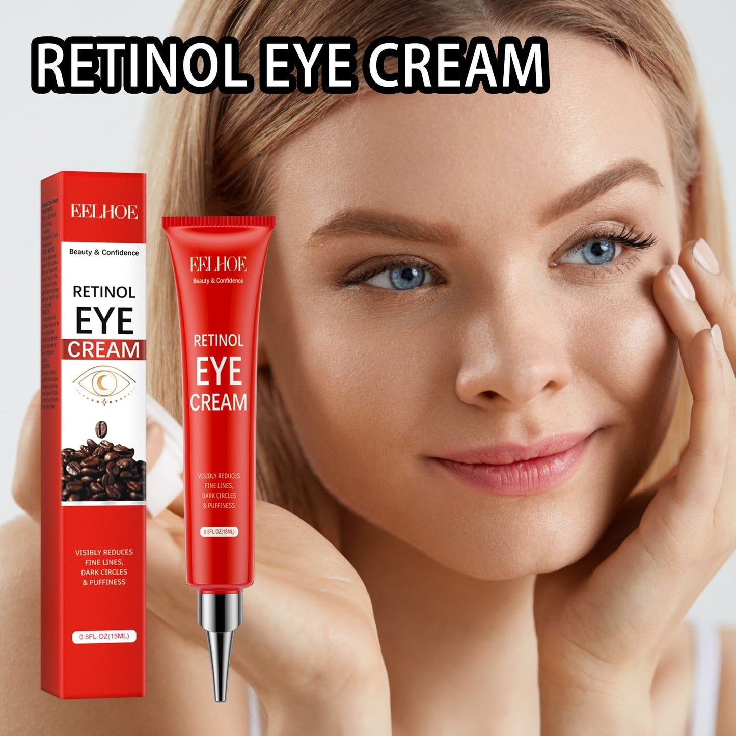 EELHOE Retinol Firming Eye Cream ផ្តល់សំណើម និងបន្តឹងស្បែកជុំវិញភ្នែក កាត់បន្ថយស្នាមជ្រួញ ប្រឆាំងភាពចាស់ ប្រឆាំងភាពជ្រីវជ្រួញ 