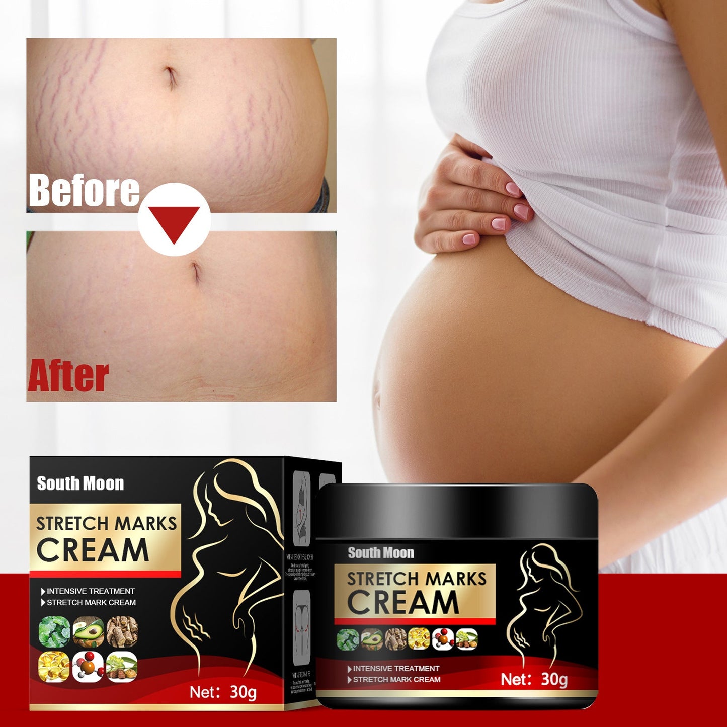 South Moon Scar Repair Cream Firms the skin and lightens postpartum scars Repairs and smoothes the skin Care Cream 