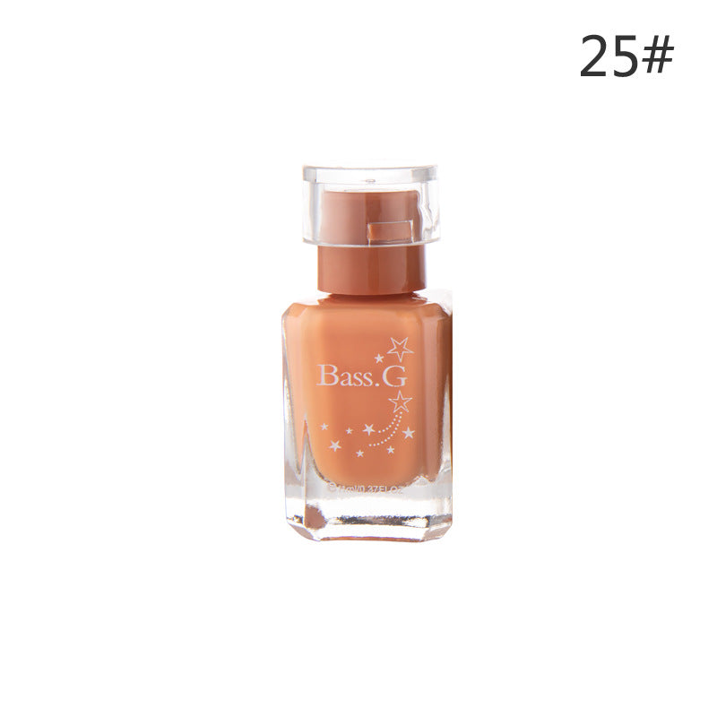 BK whitening high gloss long-lasting odorless nail polish healthy pure color student color water-based peelable nail polish 