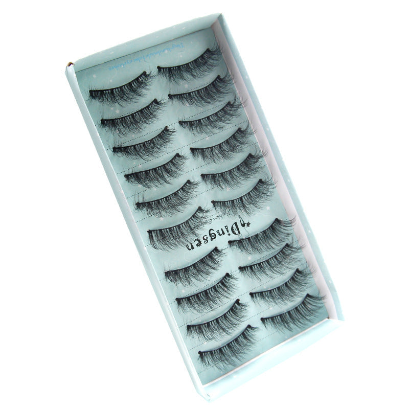 DINGSEN false eyelashes factory 10 pairs of 3D three-dimensional multi-layer eyelashes natural thick curled eyelashes