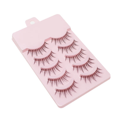 Dingsen 5 pairs of little devil natural fish line stem false eyelashes with transparent stem one-piece eyelashes LK01