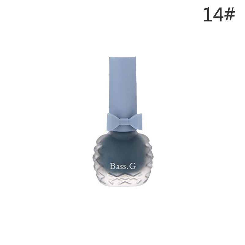 Dongbei Shijie matte matte seven-day non-peelable water-based nail polish waterproof plum color student whitening nail polish