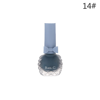 Dongbei Shijie matte matte seven-day non-peelable water-based nail polish waterproof plum color student whitening nail polish