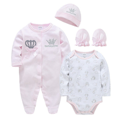 Cross-border autumn infant long-sleeved jumpsuit 0-1 year old baby long-sleeved clothes fart clothes pure cotton wholesale manufacturer 