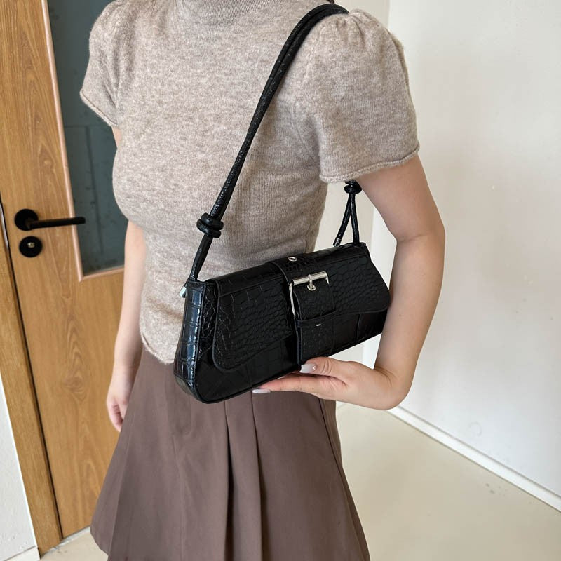 Retro stylish commuter underarm bag women's bag 2024 early autumn new style trendy shoulder bag niche messenger bag 