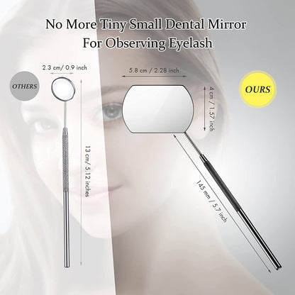 Cross-border premium makeup mirror, patented eyelash inspection mirror, handheld beauty products, detachable eyelash tools