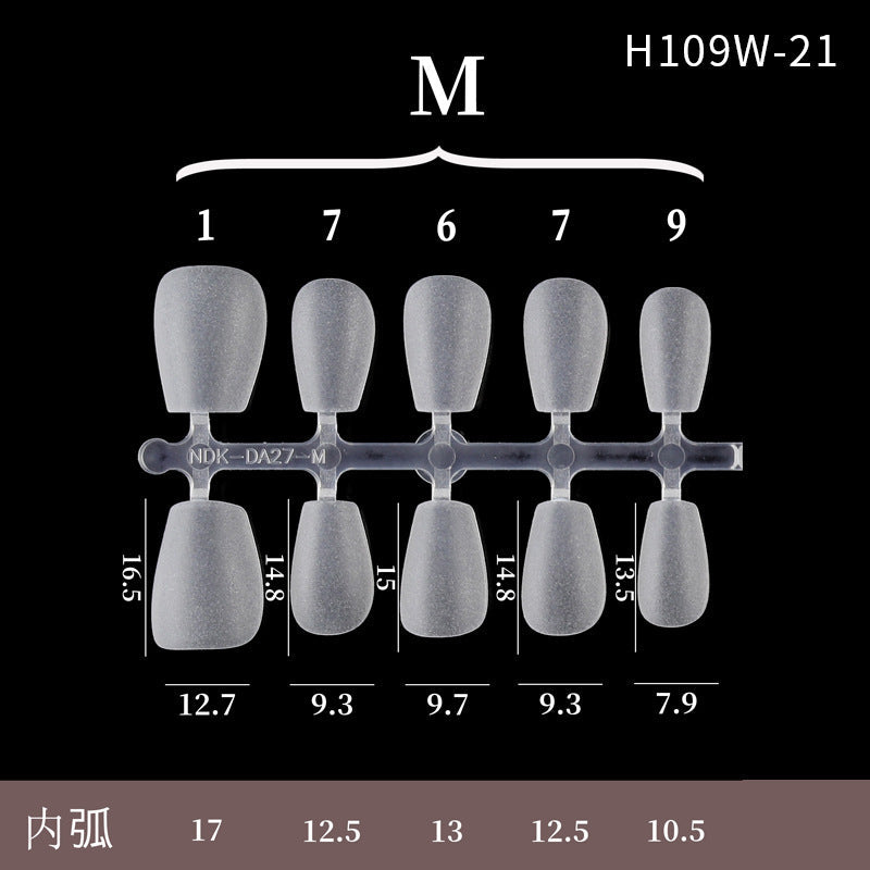 美甲甲片 磨砂免刻磨手工穿戴甲片折无痕空气软甲100片装全新升级