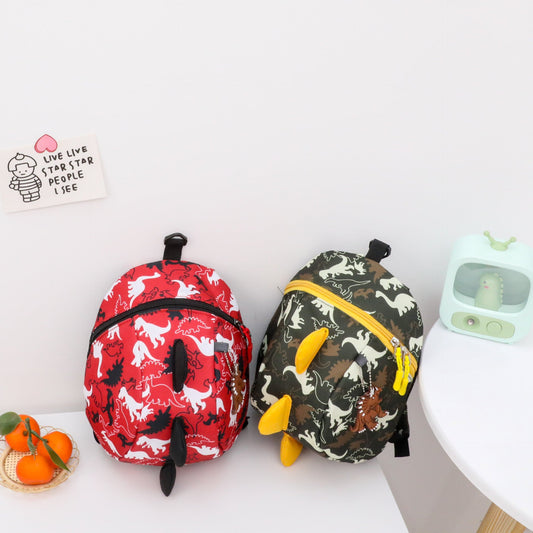 New style children's schoolbag boys and girls baby kindergarten schoolbag cartoon little dinosaur anti-lost backpack children's backpack