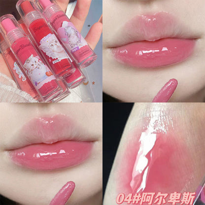 Cappuvini cat clear lip gloss moisturizing water mirror jelly lip glaze whitening lip gloss