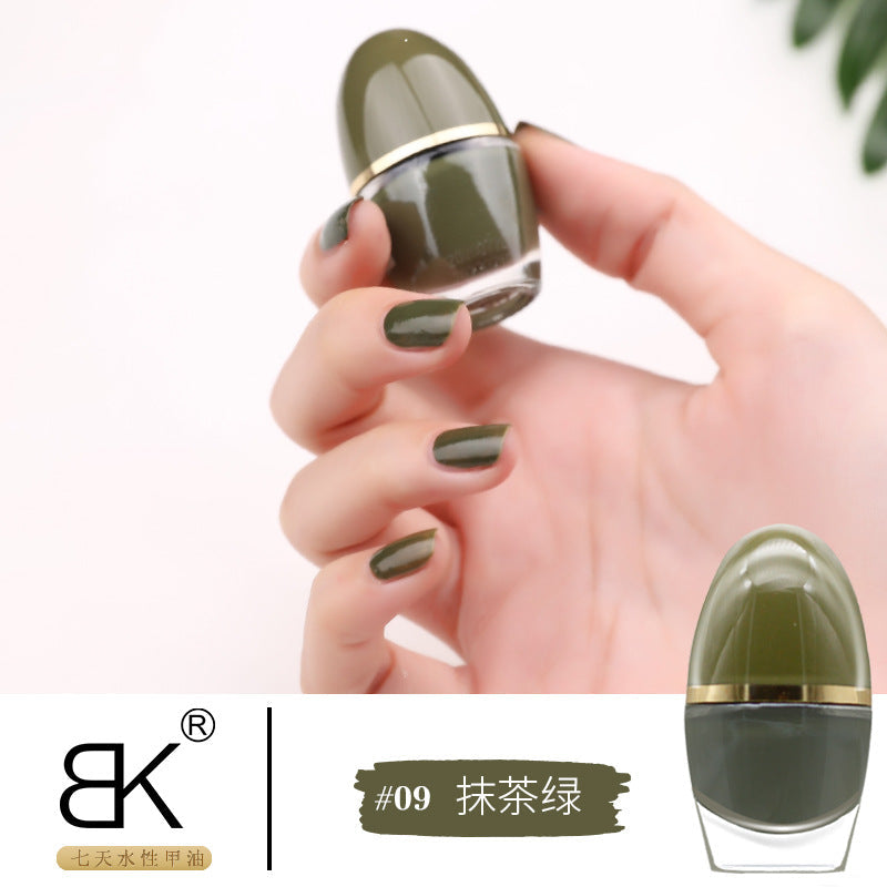 bk cute internet celebrity small easter egg 35 colors whitening 7 days water-based nail polish no baking long-lasting can not be peeled off wholesale 