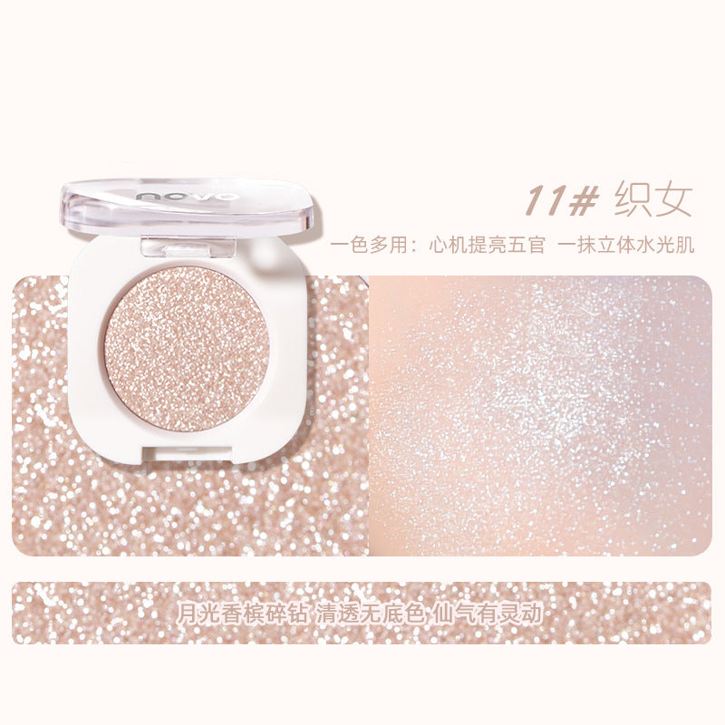 NOVO Cowherd and Weaver Girl smart monochrome eyeshadow delicate makeup lasting student party earth color eyeshadow palette wholesale 