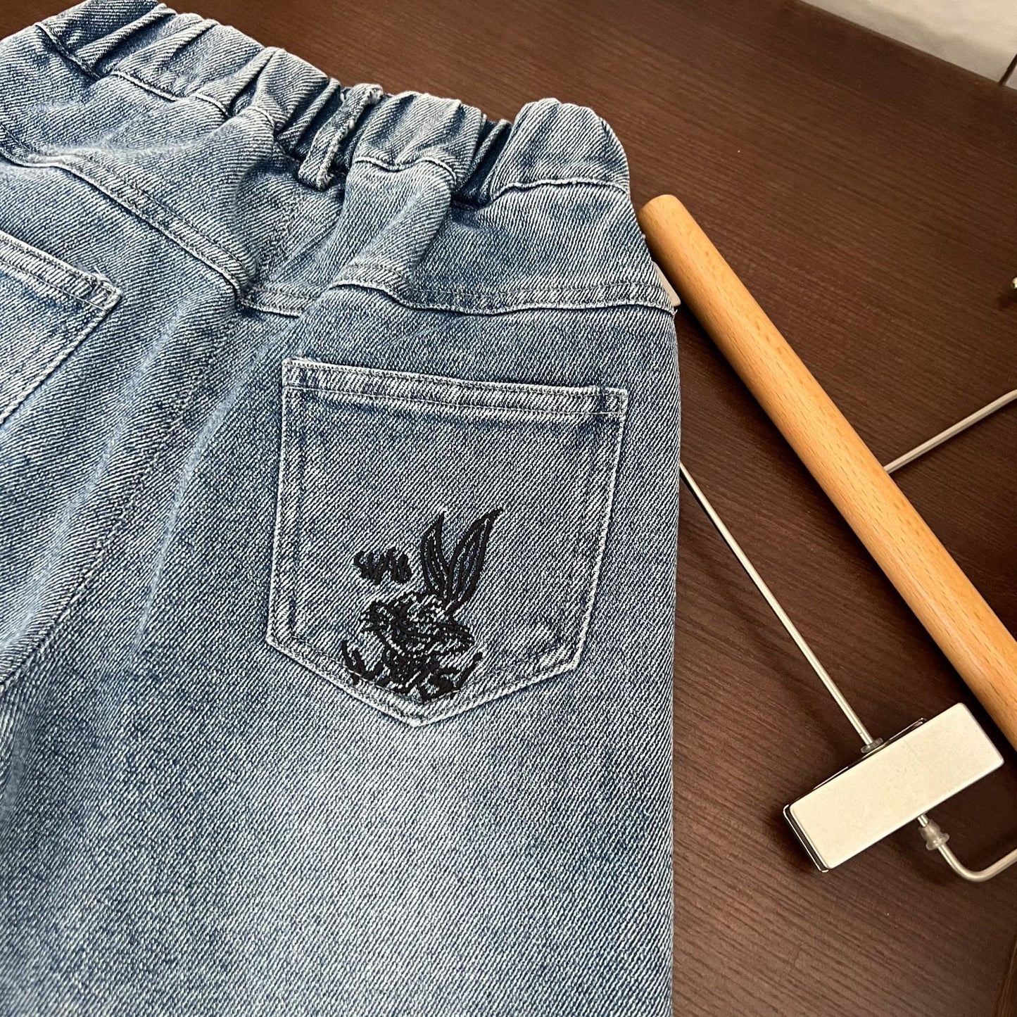 Children's clothing 2024 spring new children's pants children's jeans baby autumn trousers boys pants solid color jeans