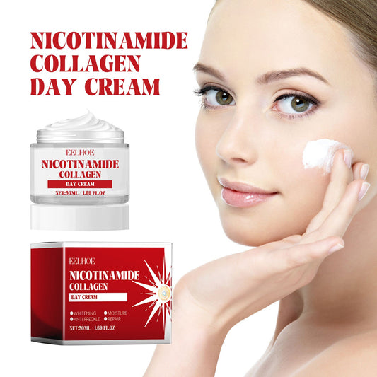 EELHOE Niacinamide Day Cream ជួសជុលភាពជ្រីវជ្រួញ បំបាត់ស្នាមអុចខ្មៅ ធ្វើអោយស្បែកស ម៉ដ្ឋរលោង ក្រែមផ្តល់សំណើម 