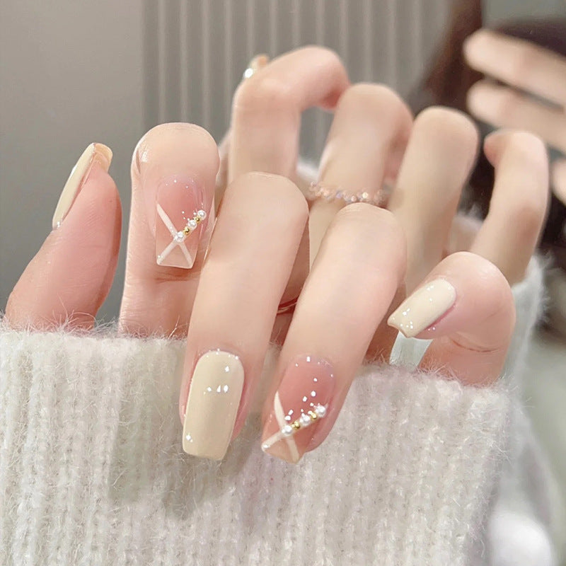 Xiaohongshu hot sale handmade wearable nail pieces wholesale ice transparent butterfly glitter nail stickers nail stickers jelly glue