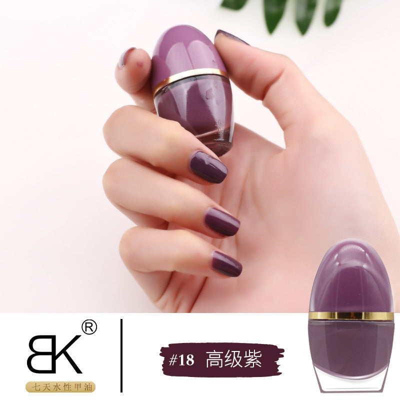 bk cute internet celebrity small easter egg 35 colors whitening 7 days water-based nail polish no baking long-lasting can not be peeled off wholesale 