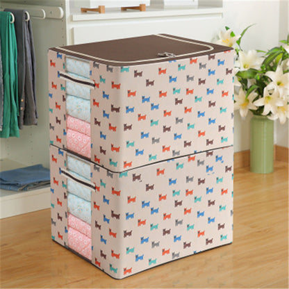 Clothes Storage Box Box Basket Artifact Household Fabric Folding Wardrobe Toy Organizing Bag Dormitory Storage Box 