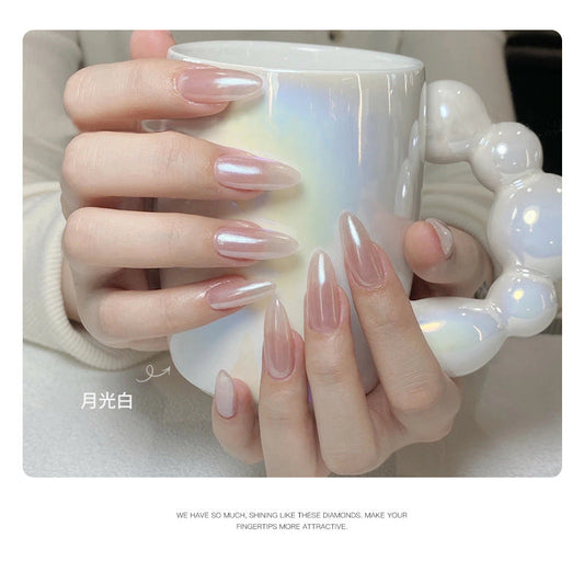 Internet celebrity Hailey nail art moonlight powder silver magic mirror powder fairy powder ice transparent fantasy aurora powder mirror fairy powder