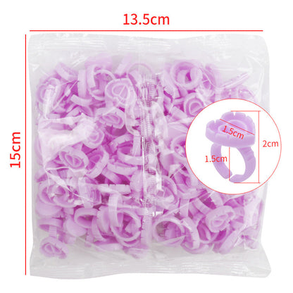 Wholesale grafting eyelash glue ring flower cup eyelash flower ring cup glue tray tool