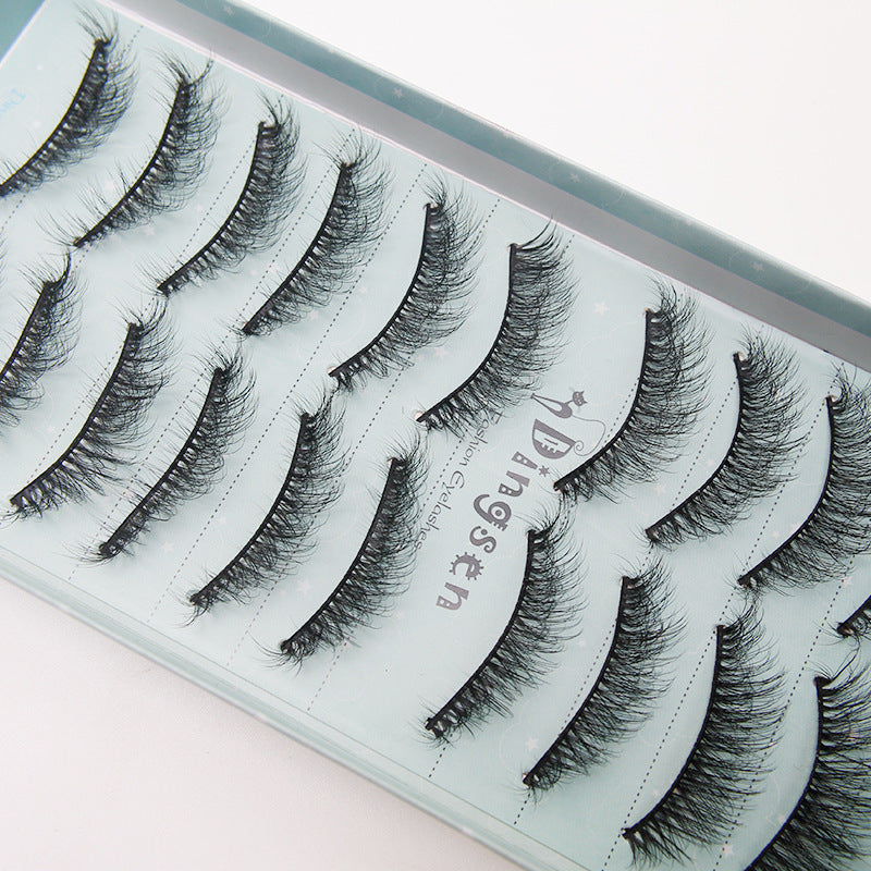 DINGSEN false eyelashes factory 10 pairs of 3D three-dimensional multi-layer eyelashes natural thick curled eyelashes