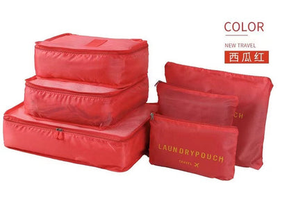 Korean travel storage bag six-piece set travel large production travel storage 6-piece set storage bag production LOGO 