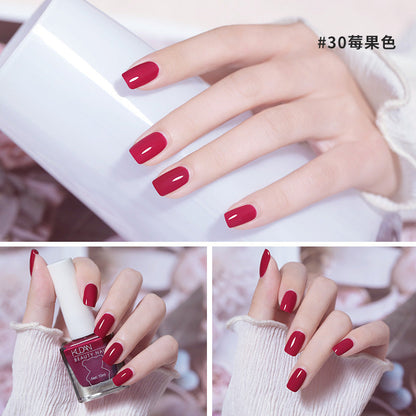 Cooldan new ice-transparent nail polish, no baking, long-lasting, quick-drying, oily, non-tearable, jelly, transparent, nude nail polish