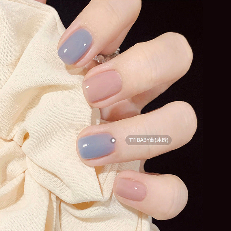 Water-based transparent nail polish matte nude color long-lasting tearable no-bake odorless nail polish glossy nail polish manufacturers wholesale 