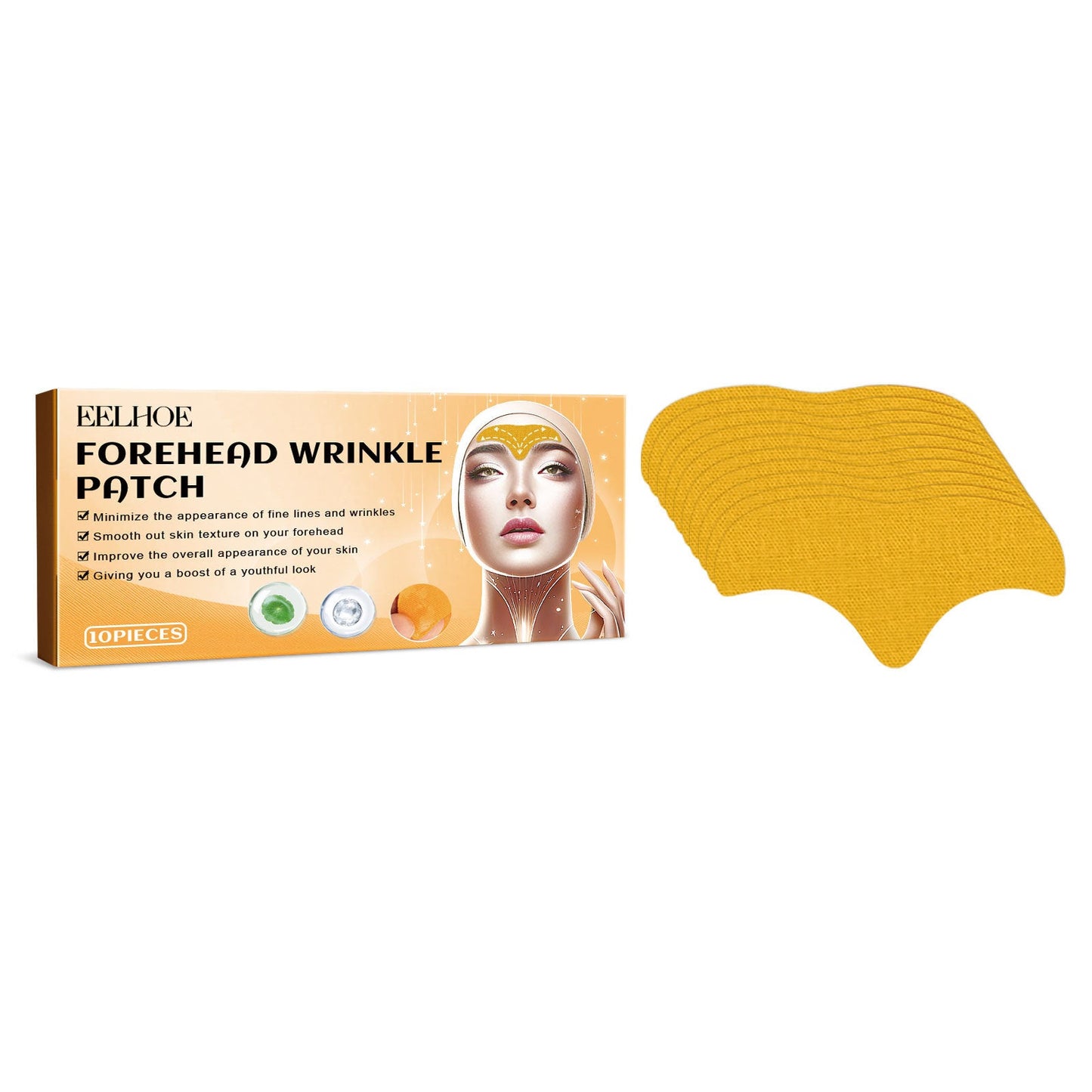 EELHOE forehead wrinkle firming patch fades fine lines smoothes forehead fine lines firm skin anti-wrinkle forehead patch 