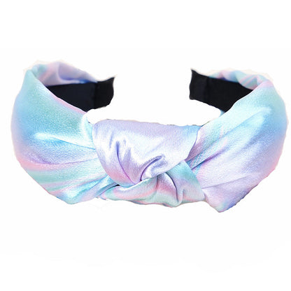 Amazon's hot-selling headband for women, European and American tie-dye knotted head buckle, fabric hairpin, versatile temperament headband, hair cave