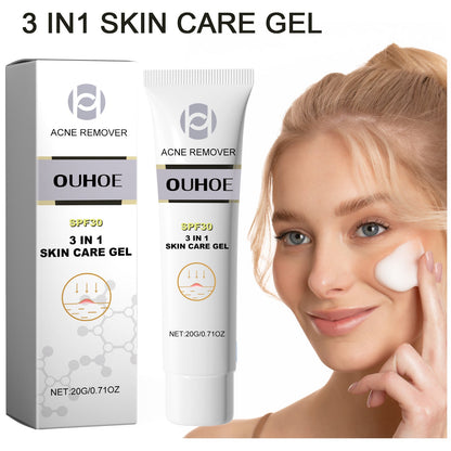 Ouhoe Facial Acne Removal Gel សម្អាតយ៉ាងជ្រៅ និងកាត់បន្ថយស្នាមអុចខ្មៅ និងស្លាកស្នាម ជែលជួសជុលស្បែកដែលមានសំណើម 