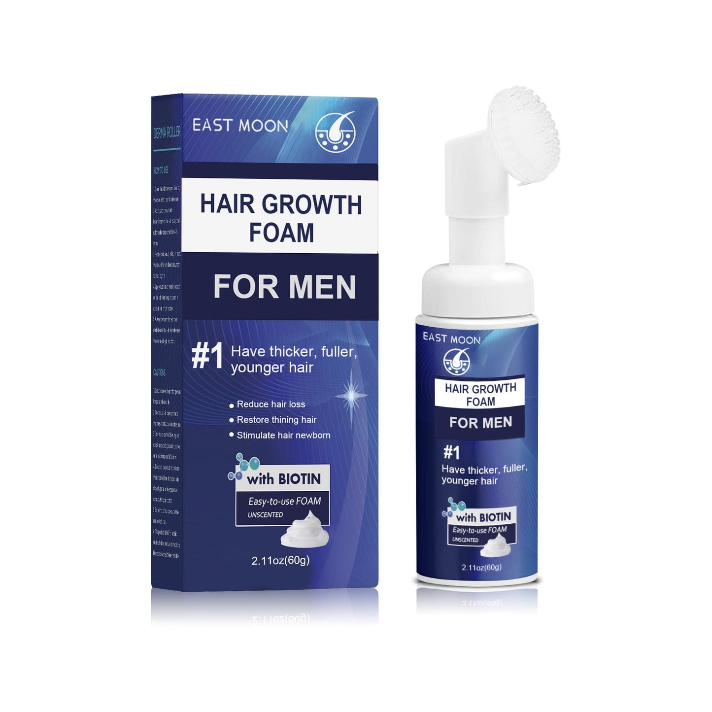 East Moon Men's Thick Hair Foam សាប៊ូកក់សក់បុរស សក់ក្រាស់ ផ្តល់សំណើម ជួសជុលយ៉ាងជ្រៅ ឫសសក់ 