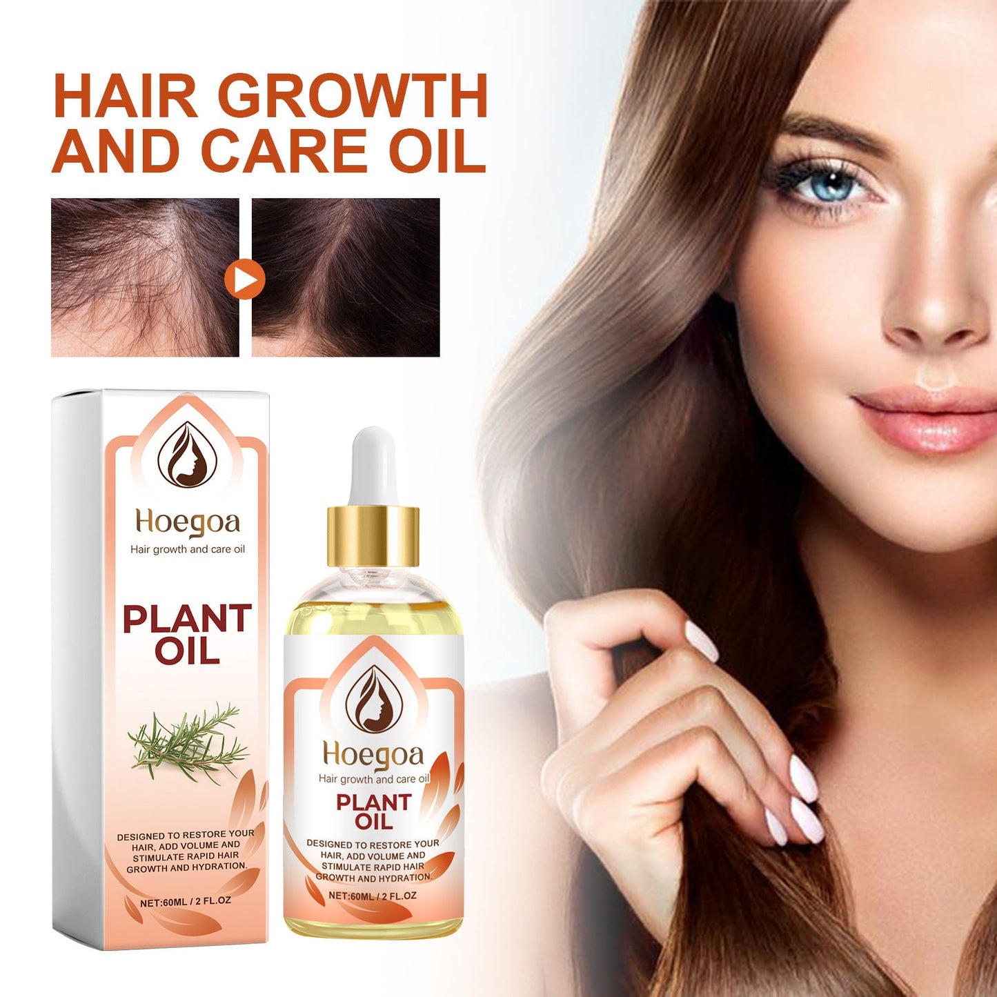 Hoegoa hair care oil repairs dry hair, deeply moisturizes and softens hair without knots. 