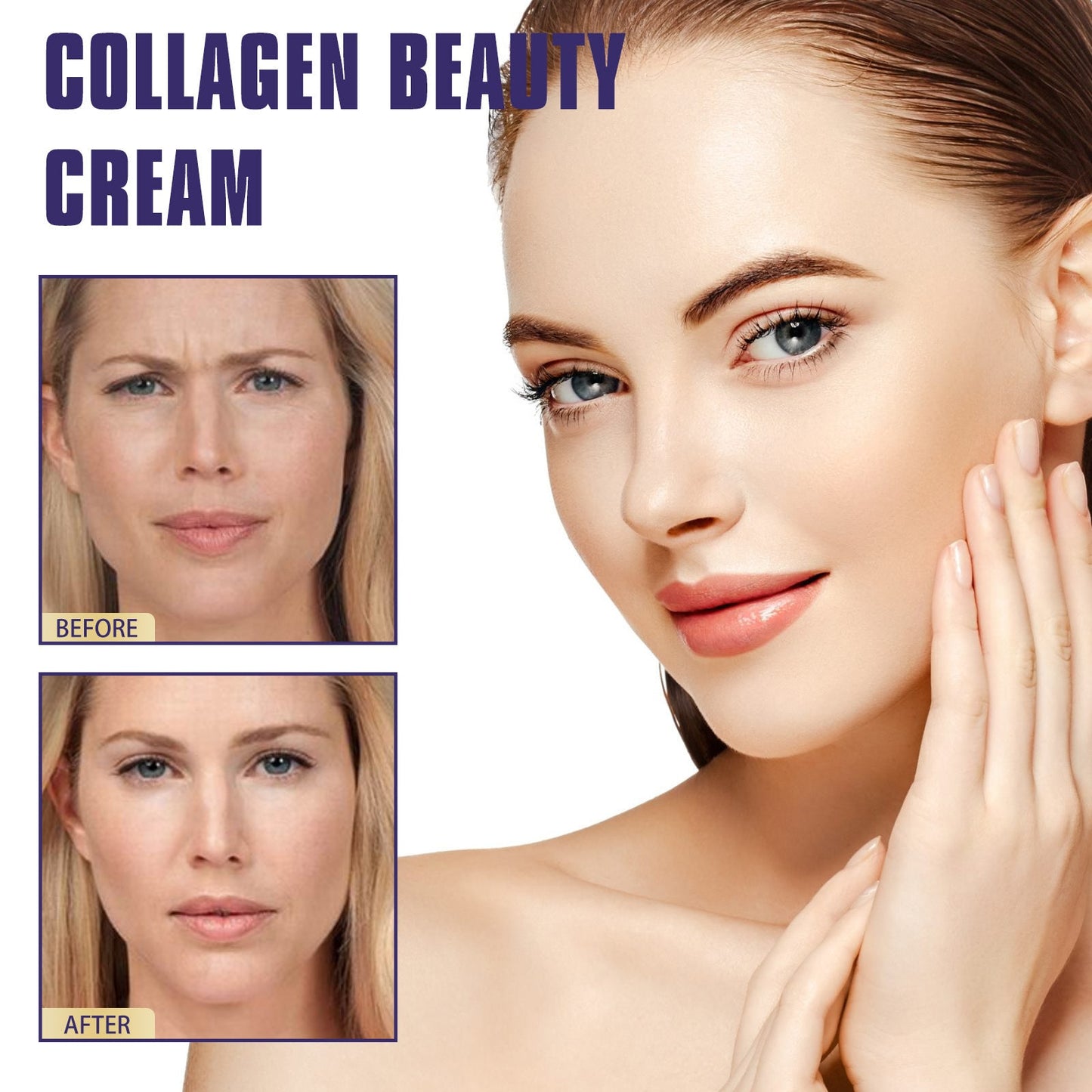 ក្រែមលាបមុខ wiyun collagen ធ្វើអោយមុខ ស ម៉ត់ រលោង បំបាត់ស្នាមជ្រួញ បន្តឹងស្បែកមុខ ផ្តល់សំណើម និងផ្តល់សំណើម 