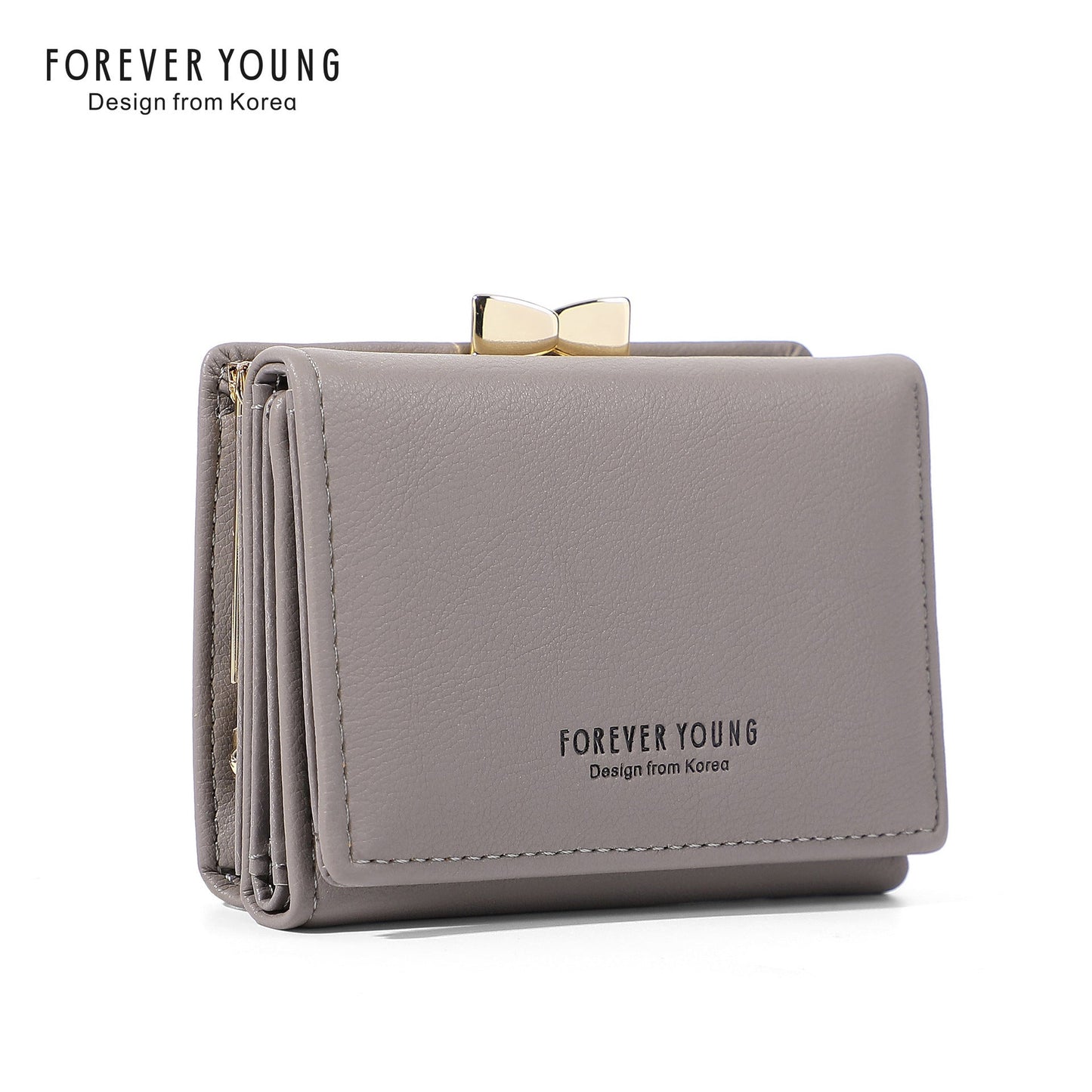 forever young wallet women's short cute Japanese style student wallet Korean version simple three folding coin purse