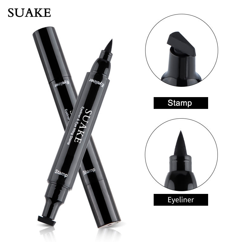 Suake Suanke double-headed stamp eyeliner lazy two-in-one wing stamp eyeliner liquid pen cross-border foreign trade