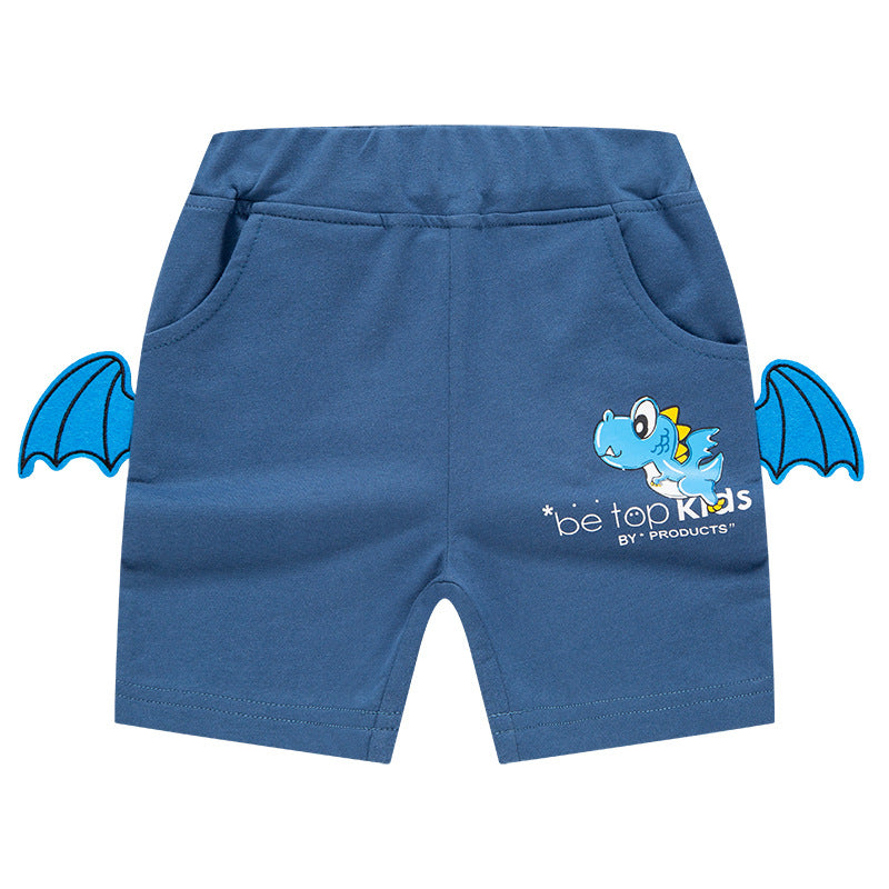 betop children's clothing 2024 summer new children's shorts boys' three-dimensional dinosaur shorts cartoon baby pants