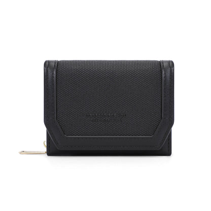 forever young women's wallet short tri-fold fashion Korean version zipper coin purse multi-card slot pu card bag 