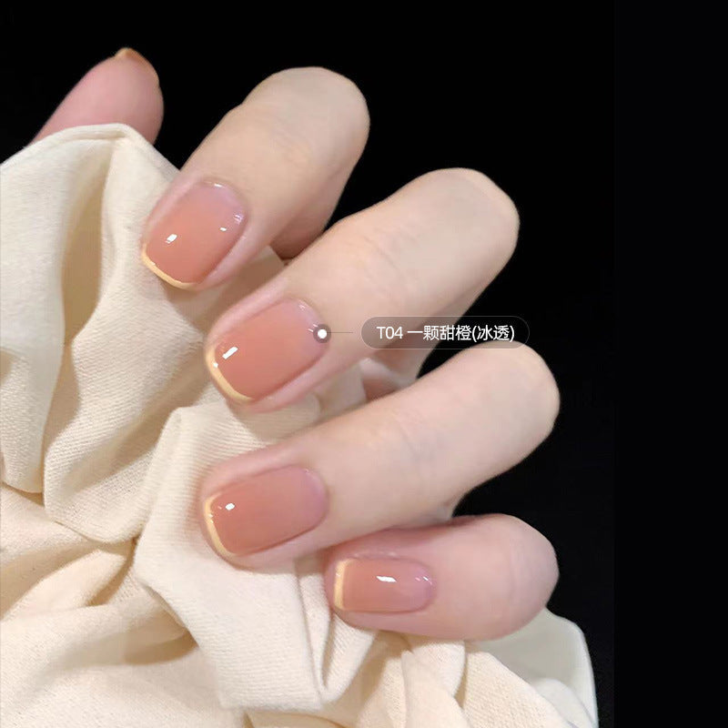 Water-based transparent nail polish matte nude color long-lasting tearable no-bake odorless nail polish glossy nail polish manufacturers wholesale 