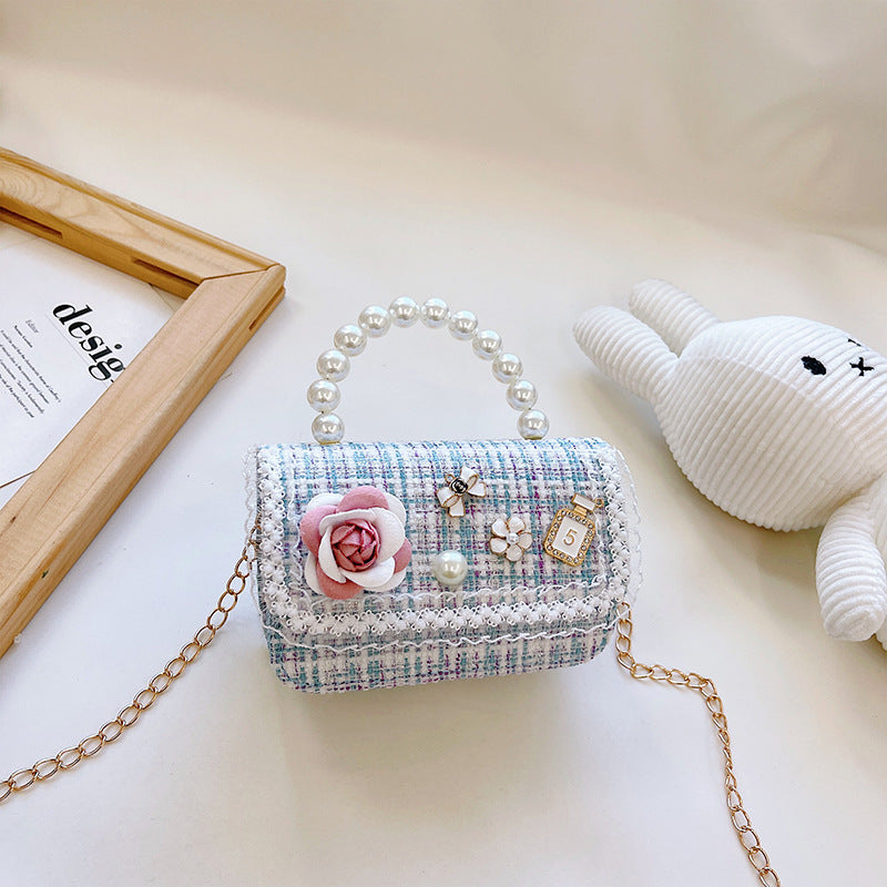 New style children's small square bag fashionable princess handbag Korean version girl chain messenger bag children's shoulder bag wholesale 