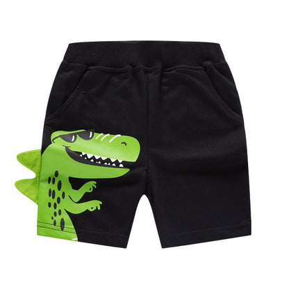 2024 new children's shorts cartoon dinosaur boy shorts sports pants summer children's clothing wholesale one piece drop shipping