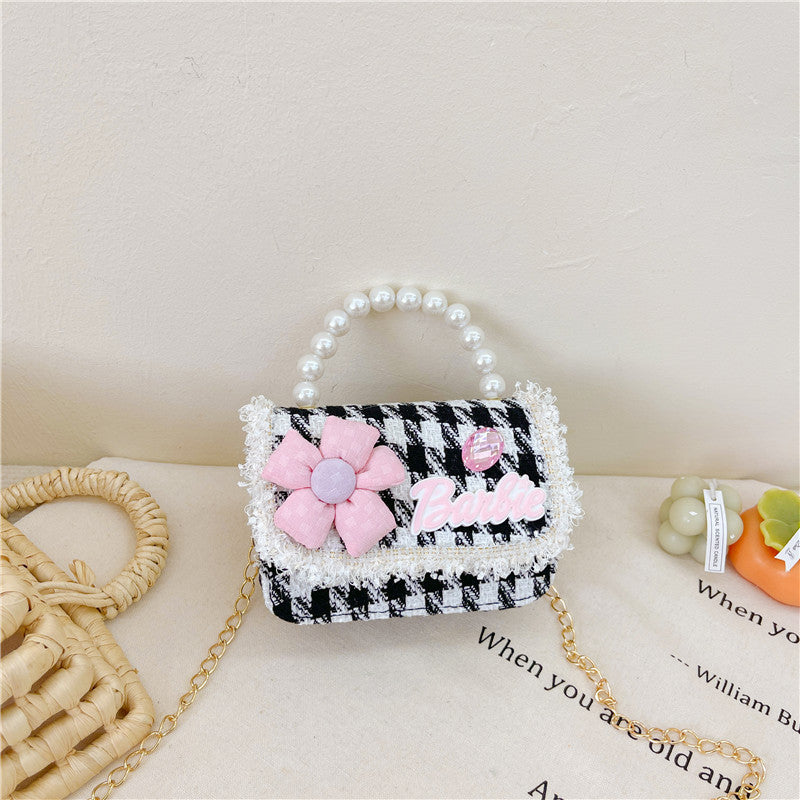 New Children's Shoulder Bag Cute Princess Coin Purse Little Girl Pearl Handbag Children's Crossbody Bag Wholesale