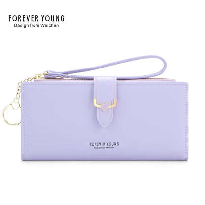 Forever Young Women's Long Wallet RFID European and American Style Large Capacity Clutch PU Cross-border Clutch 