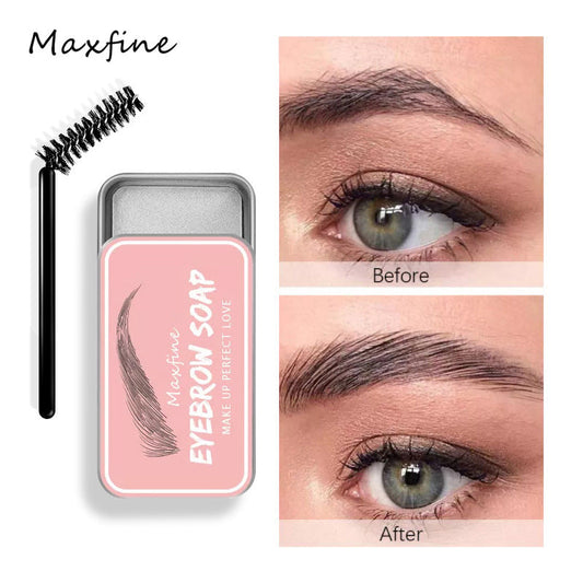 Cross-border cosmetics MAXFINE eyebrow cream wholesale eyebrow shaping soap plastic transparent refreshing long-lasting natural hot dye