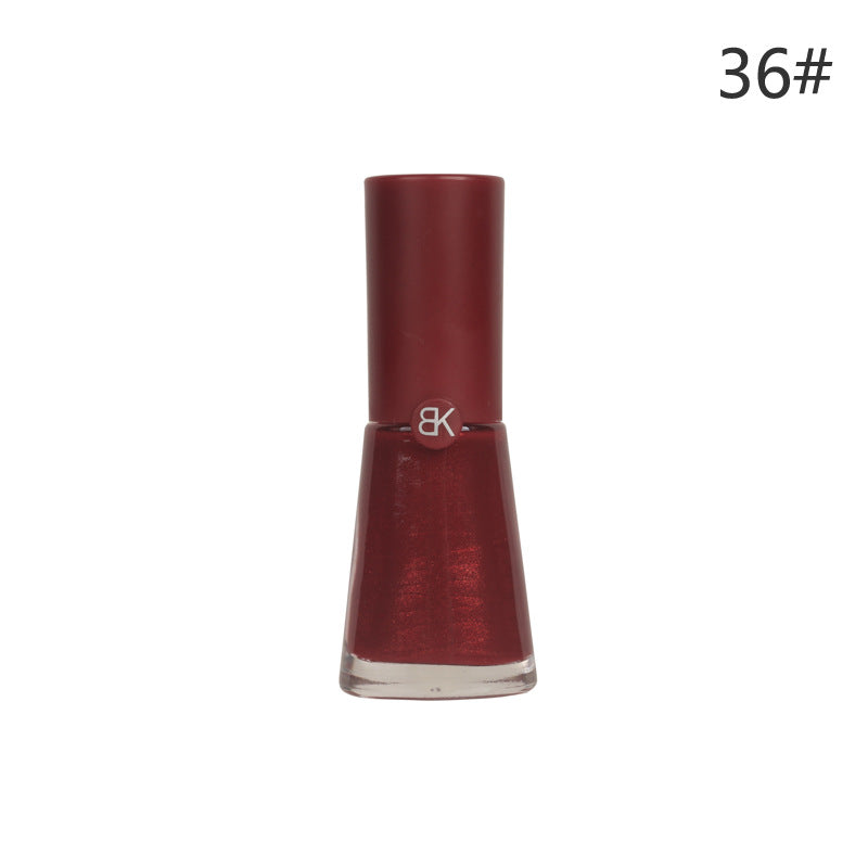 bk summer whitening 7 days 38 colors no baking long-lasting water-based nail polish 9.5ml non-peelable pure color macaron 